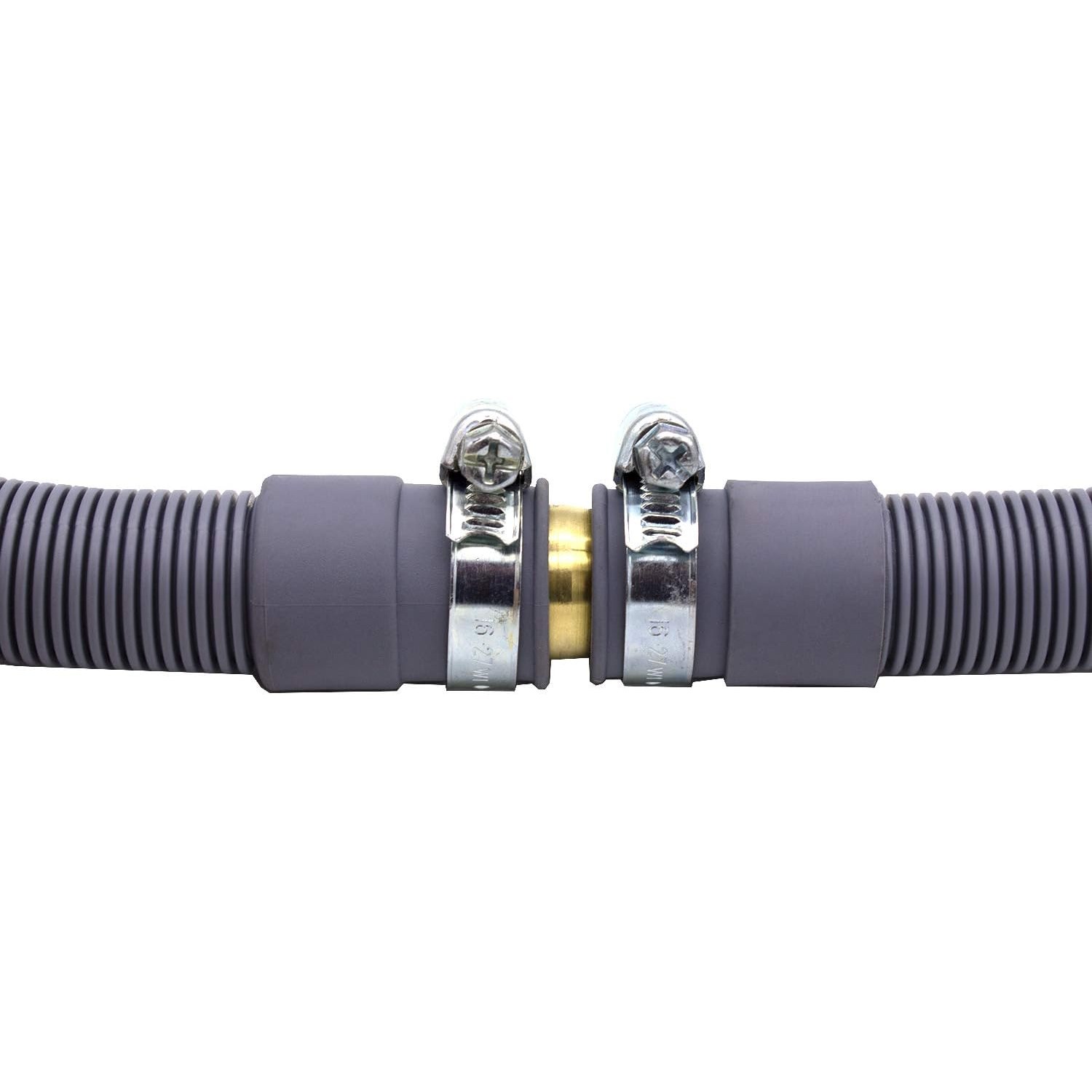 Brass Drain Hose Connector with Hose Clips: image 4
