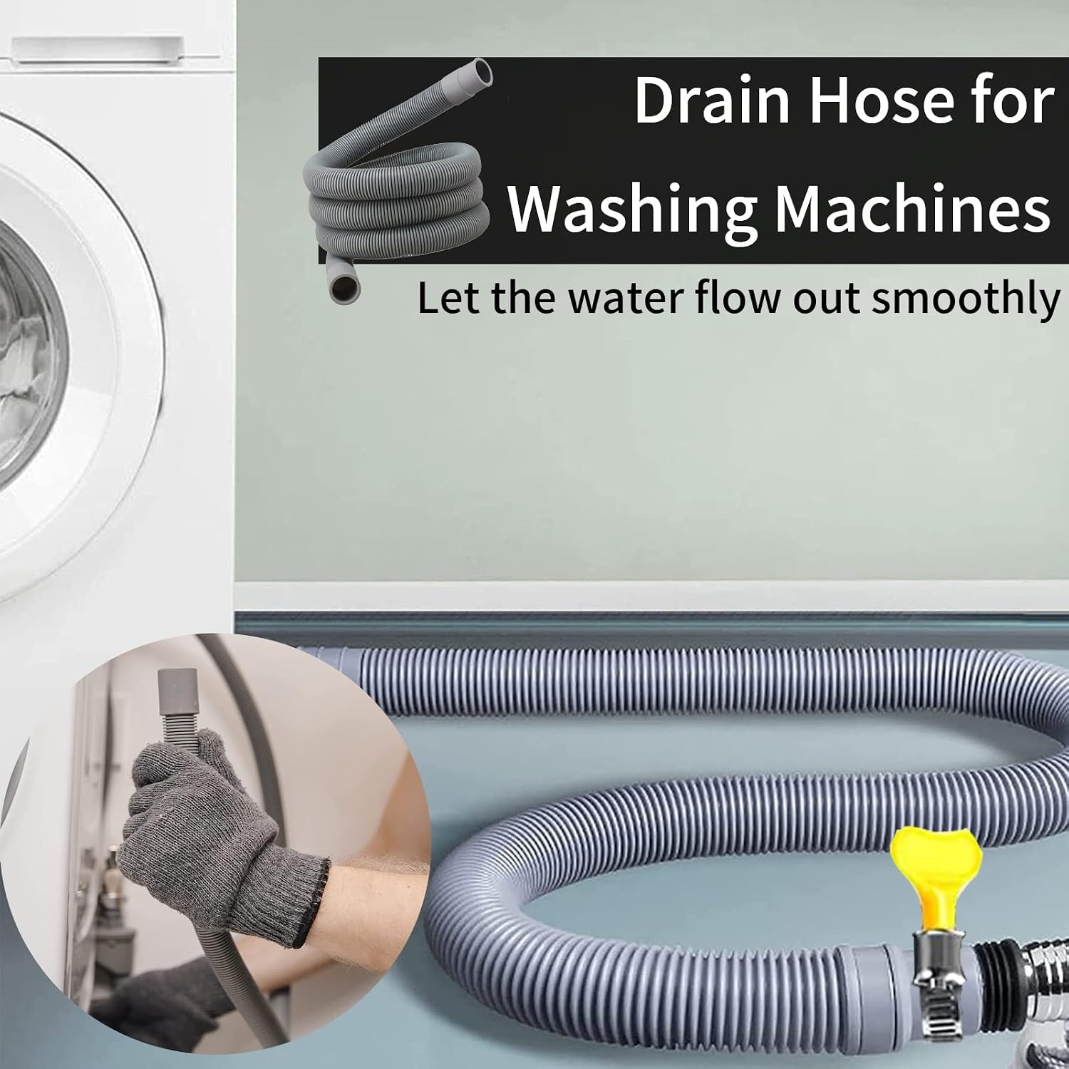 150cm Drain Hose Extension Kit for Washing Machines and Dishwashers: image 5
