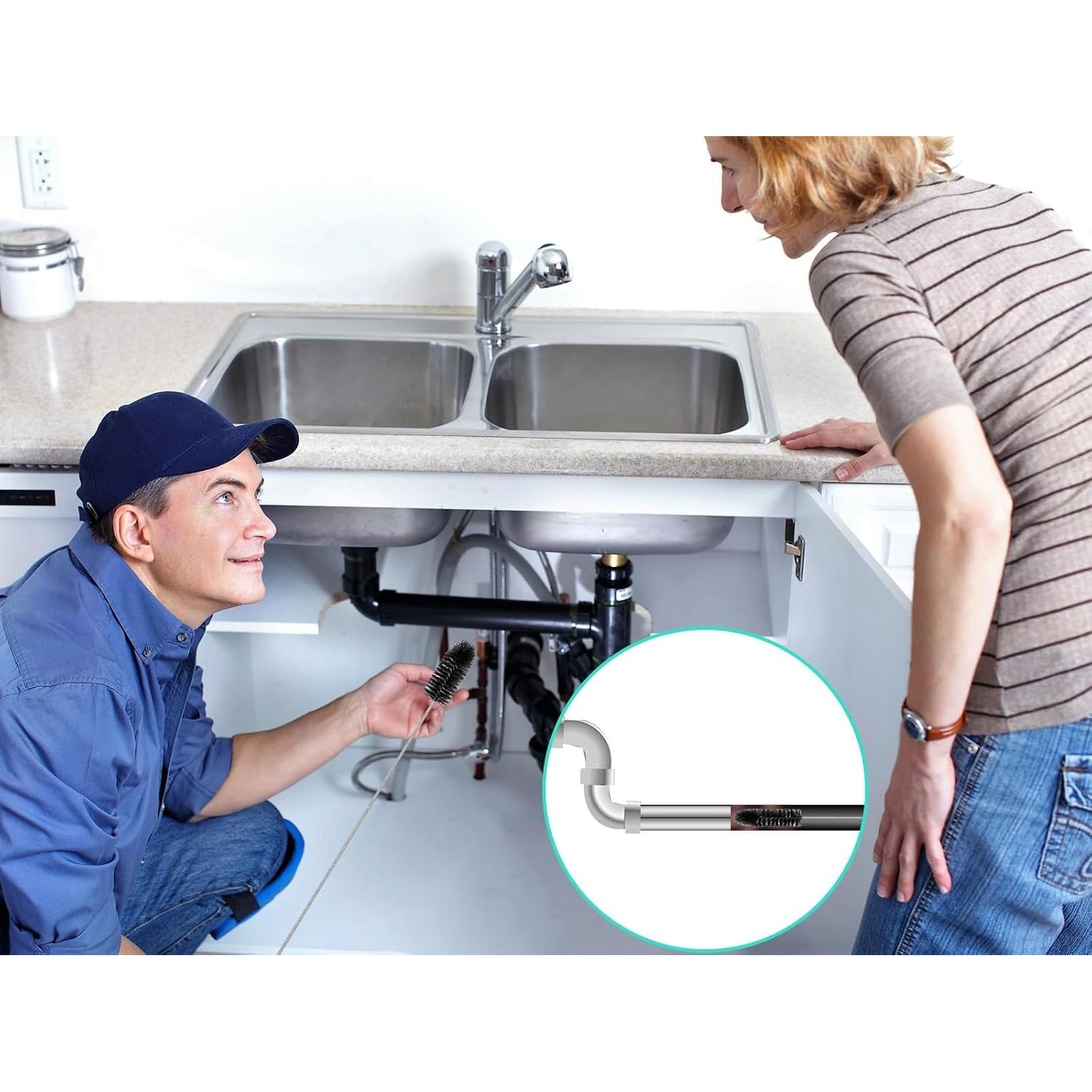 200cm Flexible Drain Brush Set, 3 Pack: image 7