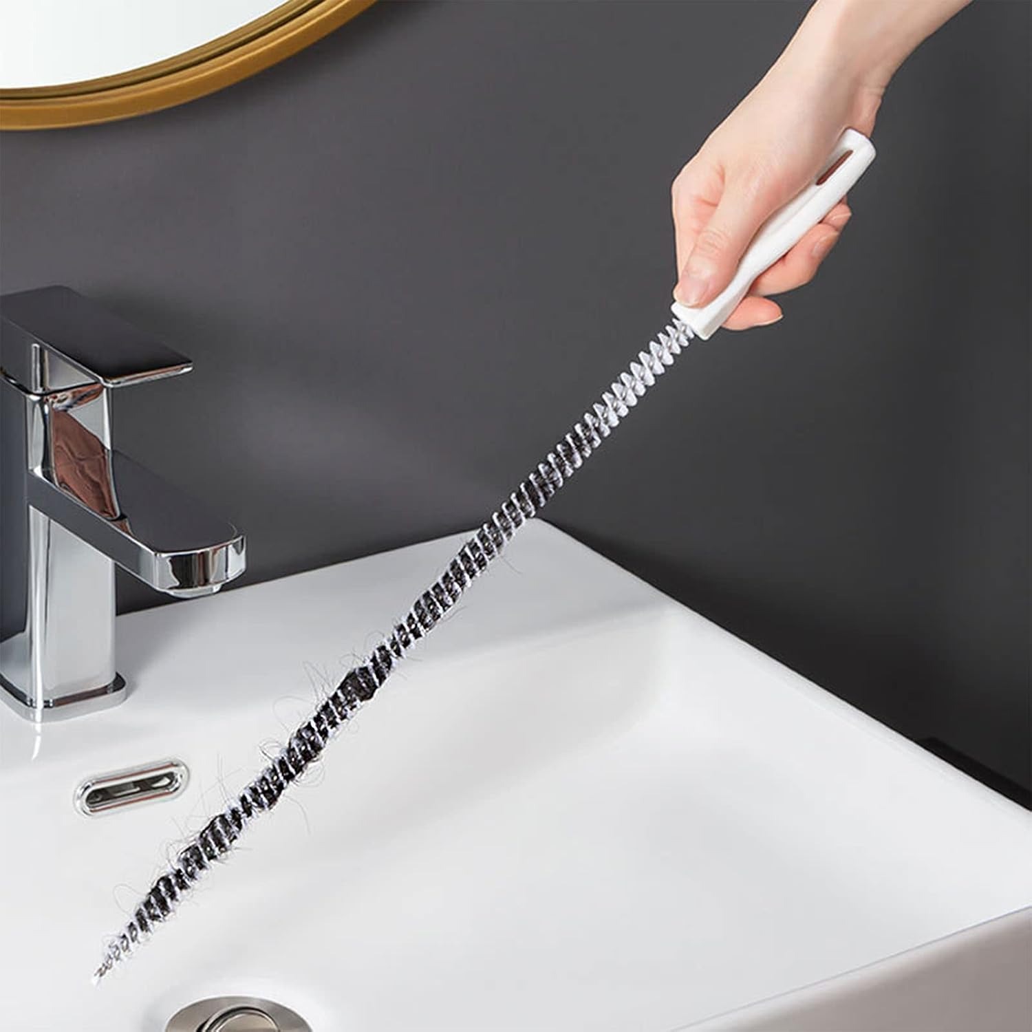 45cm Flexible Drain Cleaning Brush, 2 Pack: image 2