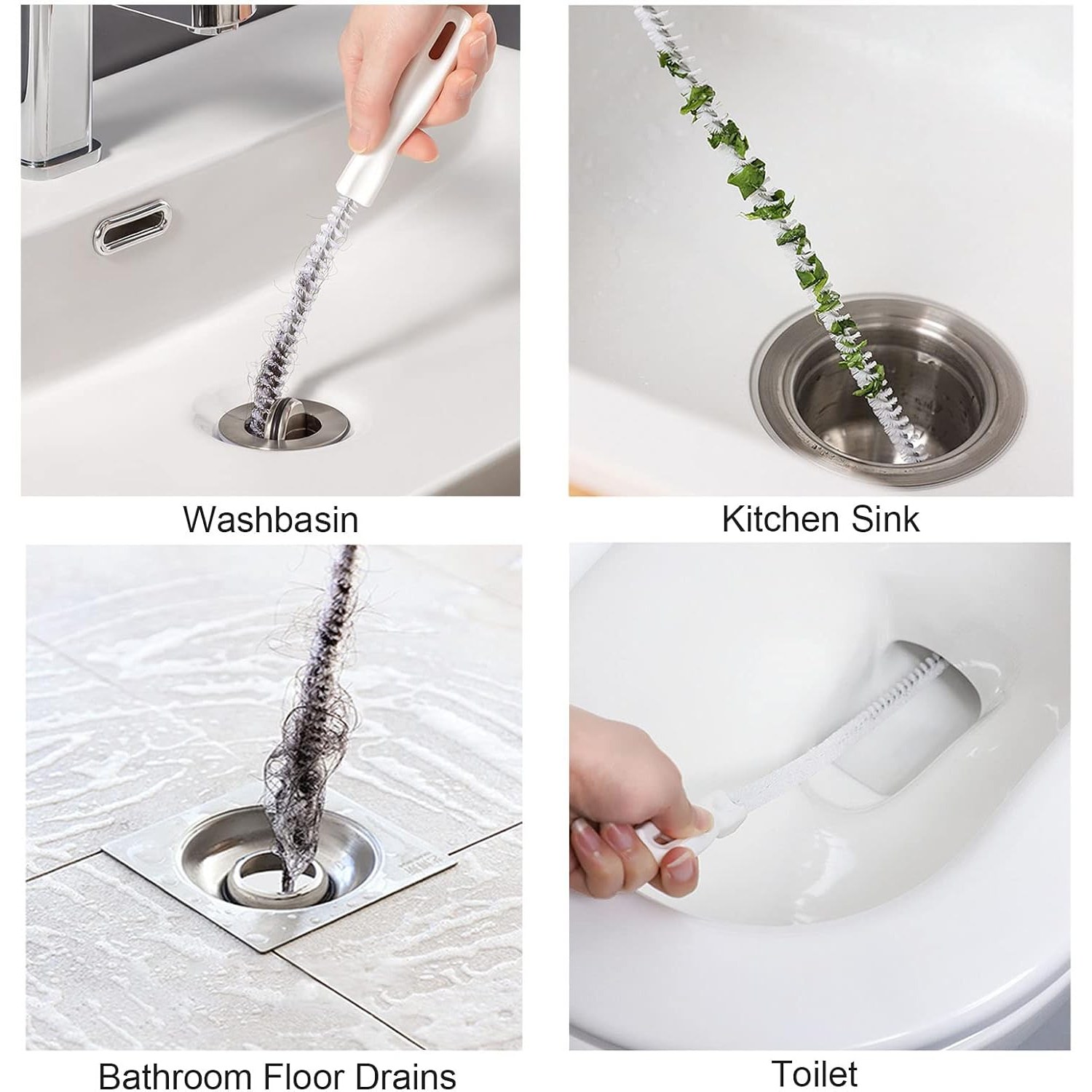 45cm Flexible Drain Cleaning Brush, 2 Pack: image 4