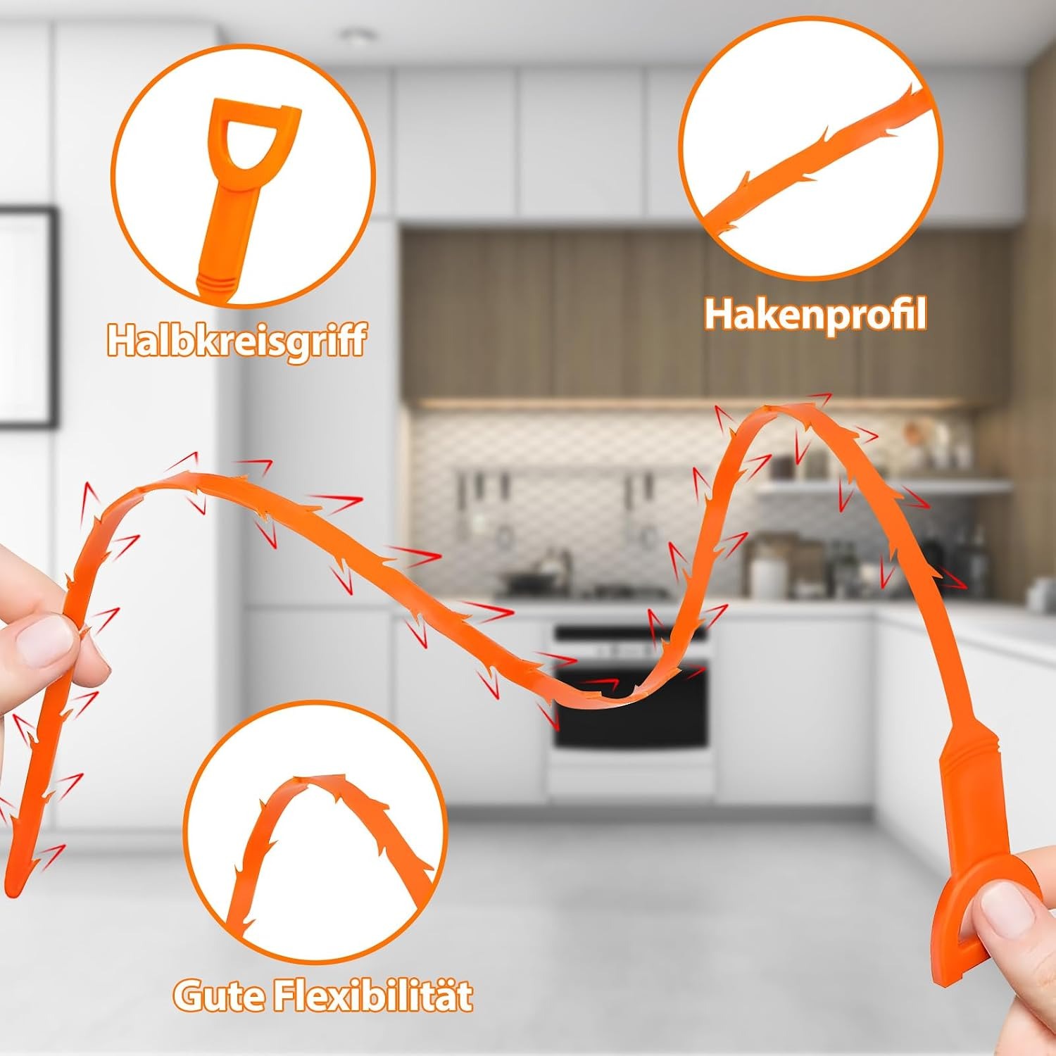 Drain Cleaner Set with Claw Grabber and Hair Removal Combs: image 2