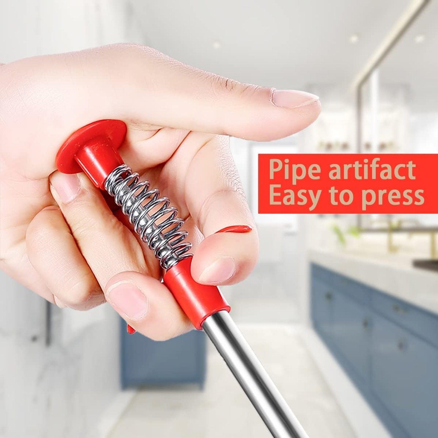 3 Piece Drain Snake Set with Grabber Claw and Cleaning Brush: image 7
