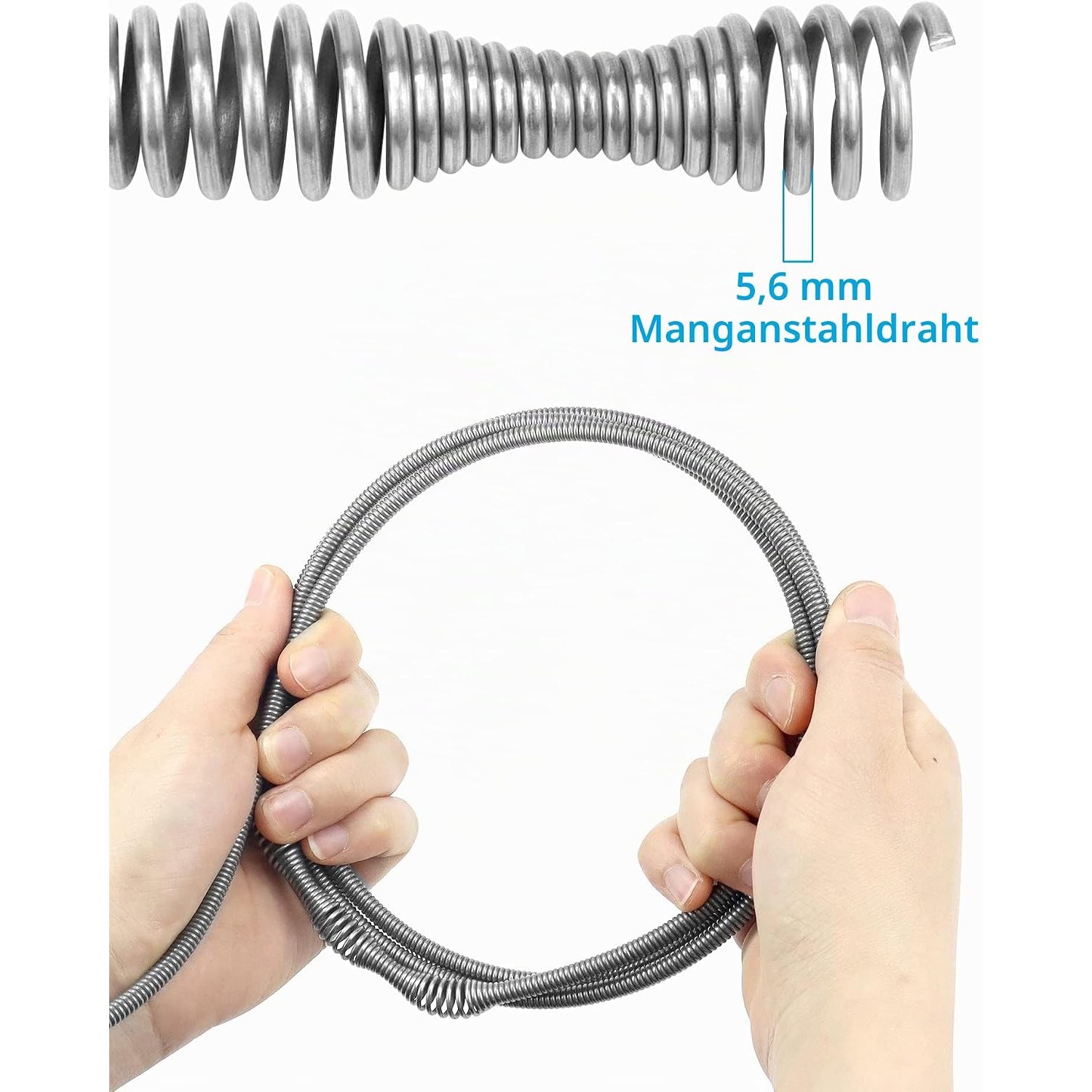 10m Hand Drain Spiral with Locking Drum Handle: image 2