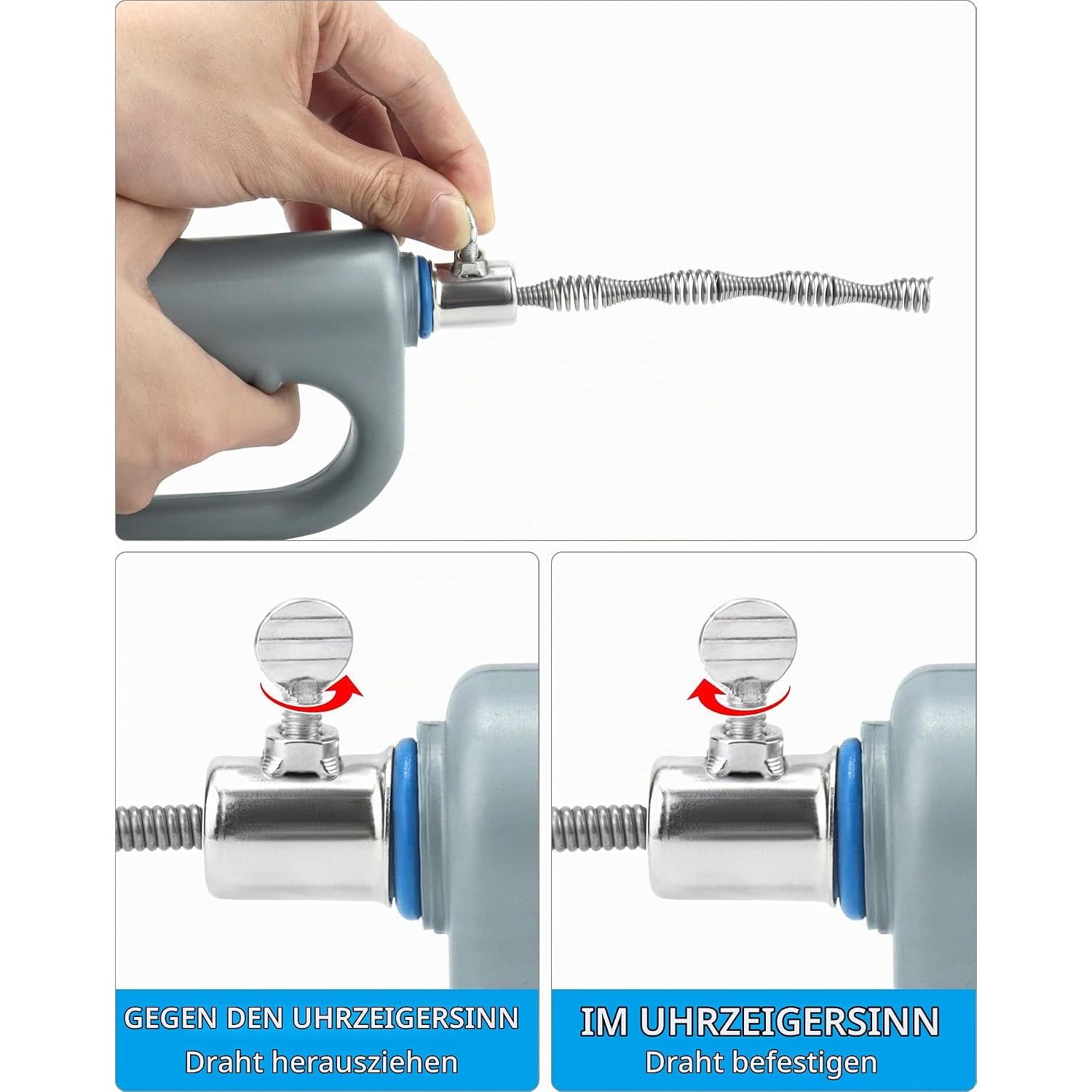 10m Hand Drain Spiral with Locking Drum Handle: image 3