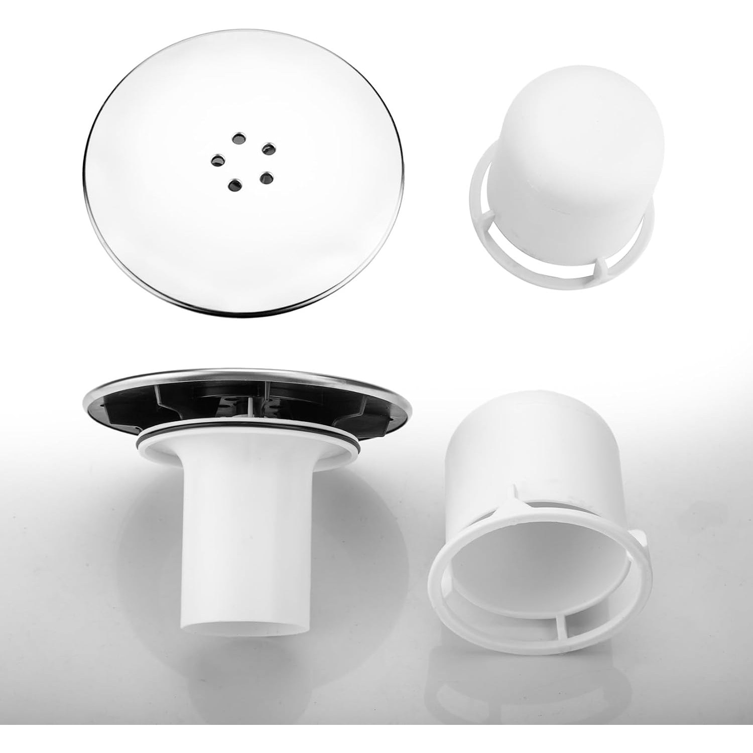 115mm Shower Drain Cover with Hair Catcher Insert