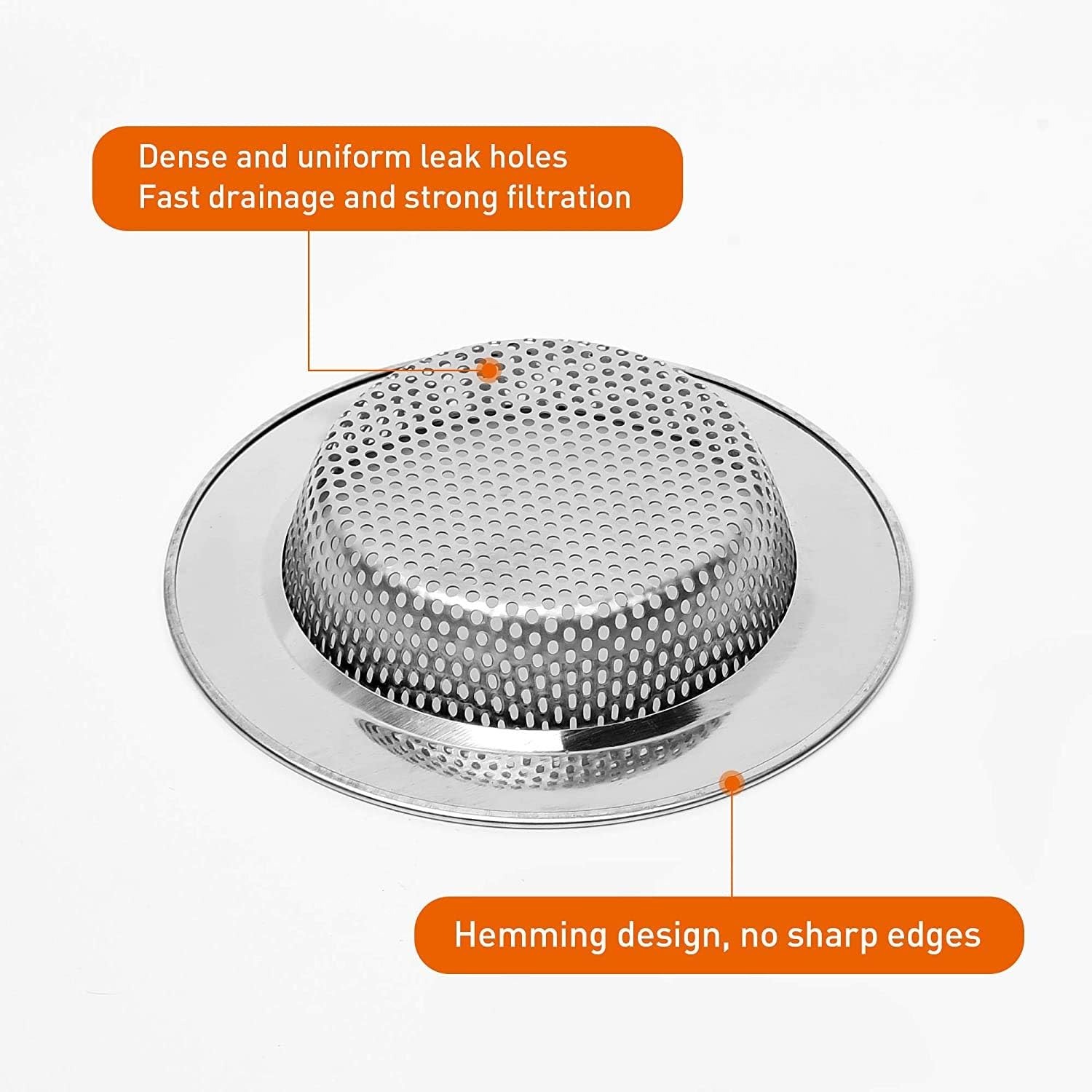 77mm Stainless Steel Sink Strainer (2 Pack)