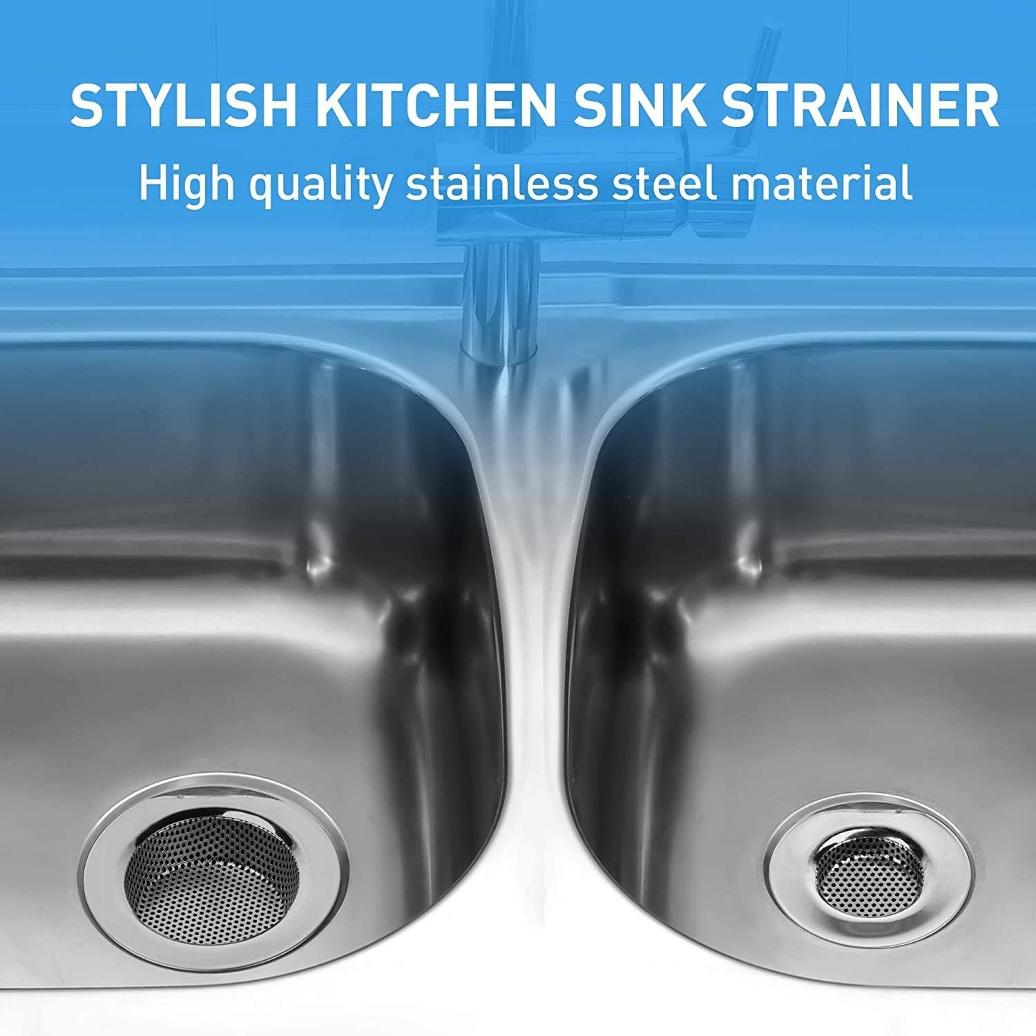 77mm Stainless Steel Sink Strainer (2 Pack)