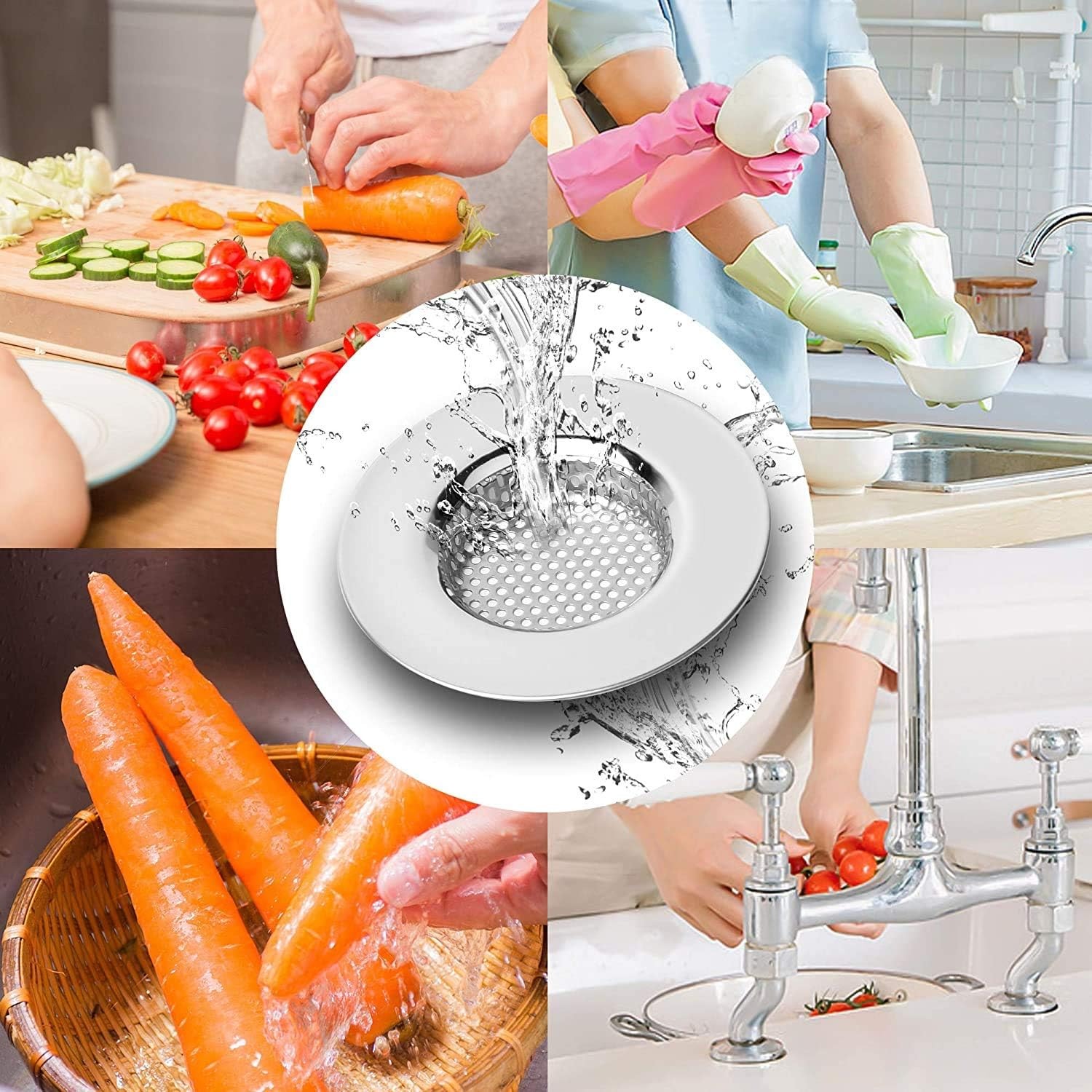 77mm Stainless Steel Sink Strainer (2 Pack)