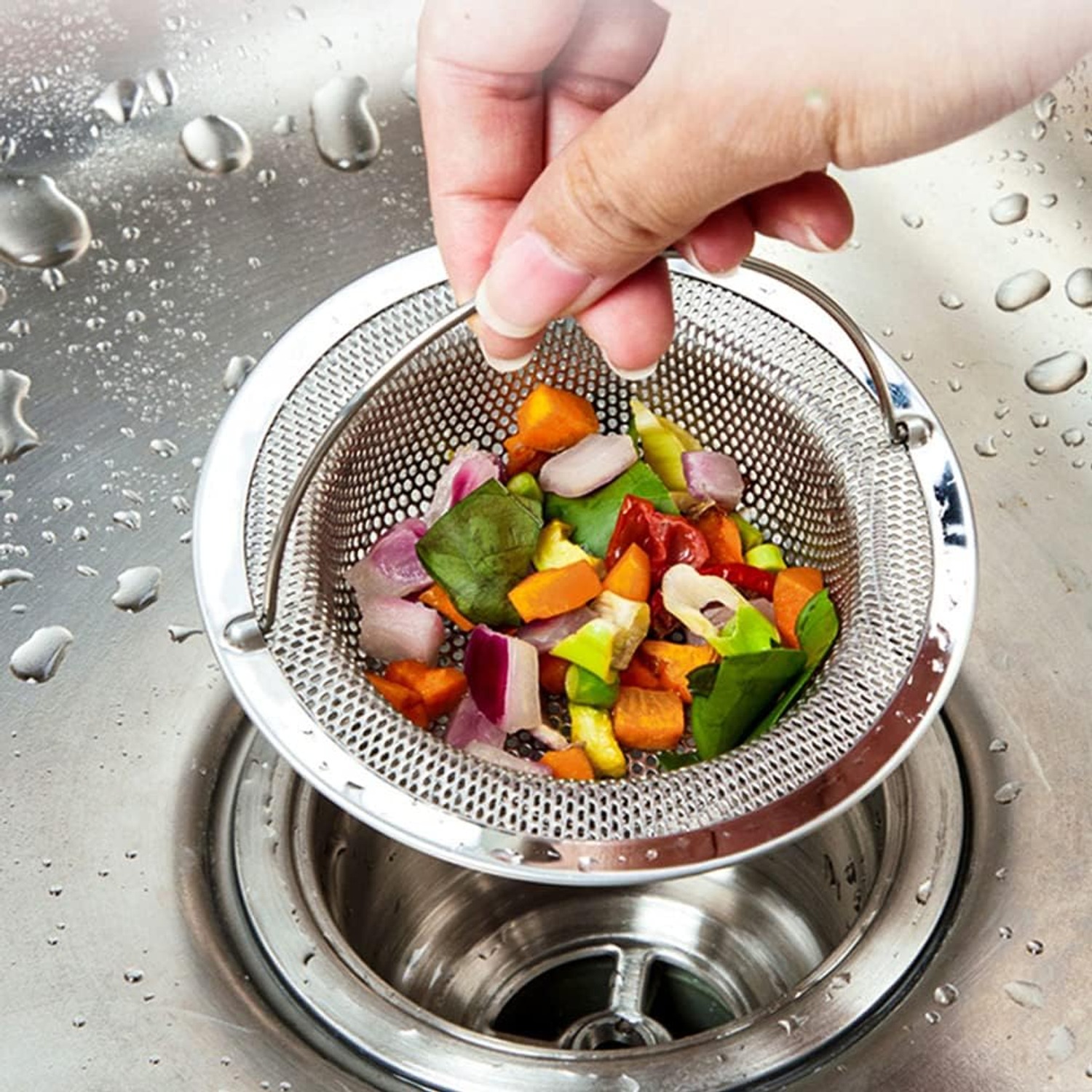 Sink Strainer with Handle 2 Pack