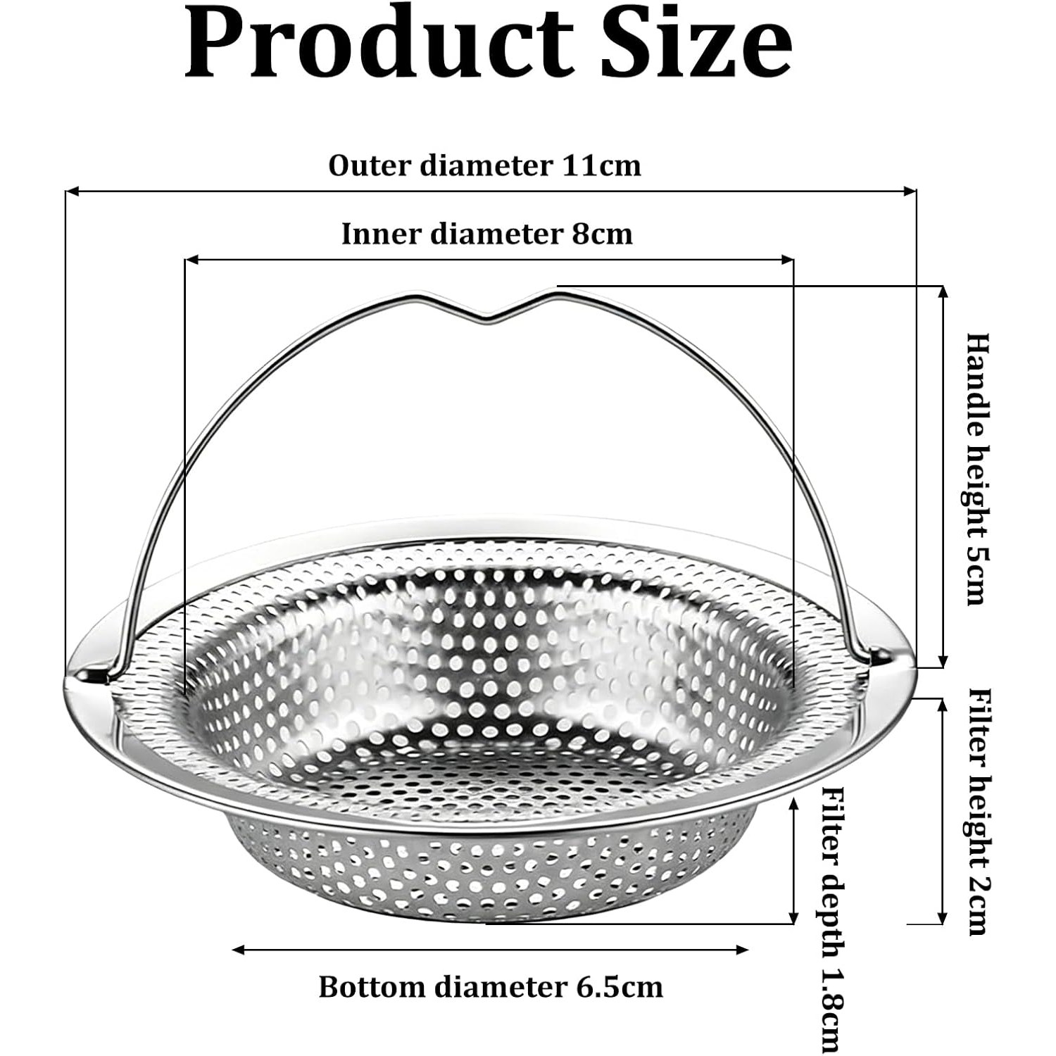 Sink Strainer with Handle 2 Pack: image 3