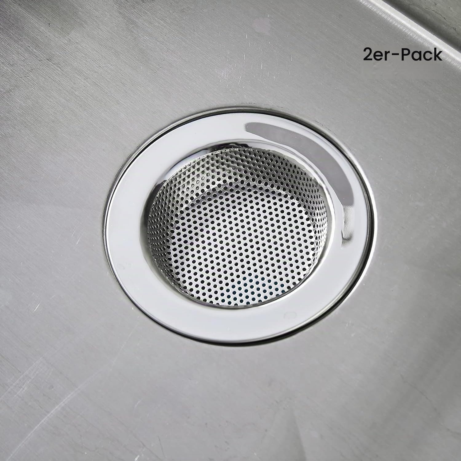 Wide Rim Kitchen Sink Strainer (2 Pack)