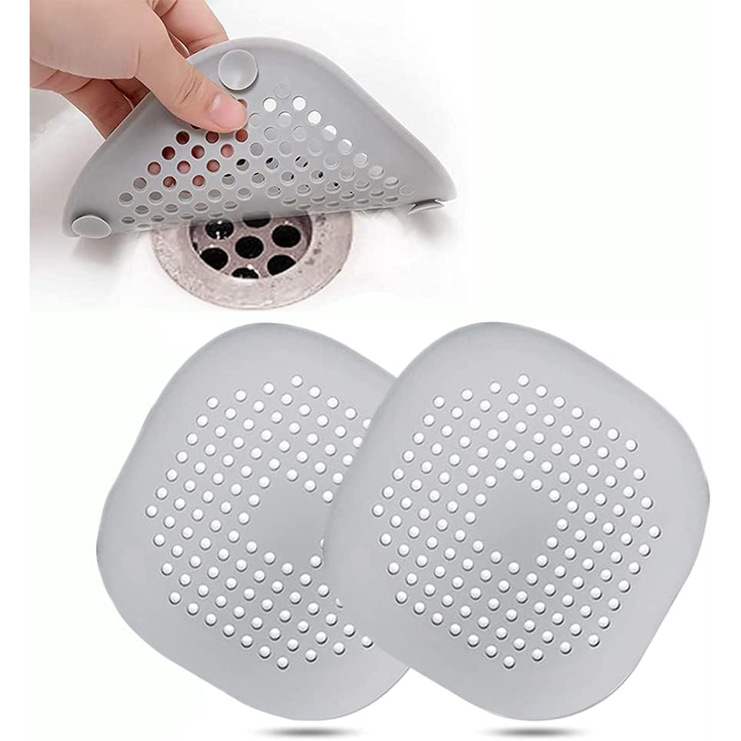 Silicone Shower Hair Catcher (2 Pack)