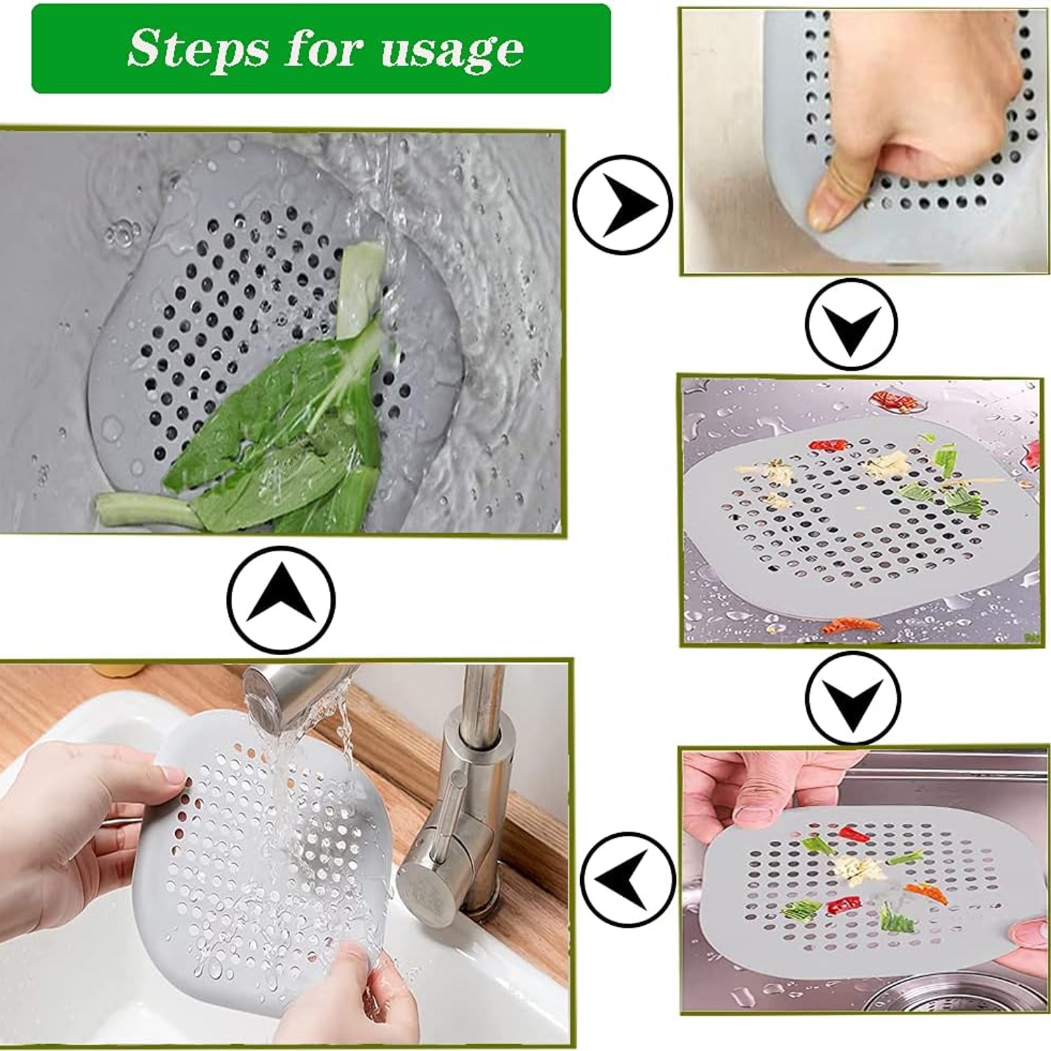 Silicone Shower Hair Catcher (2 Pack)