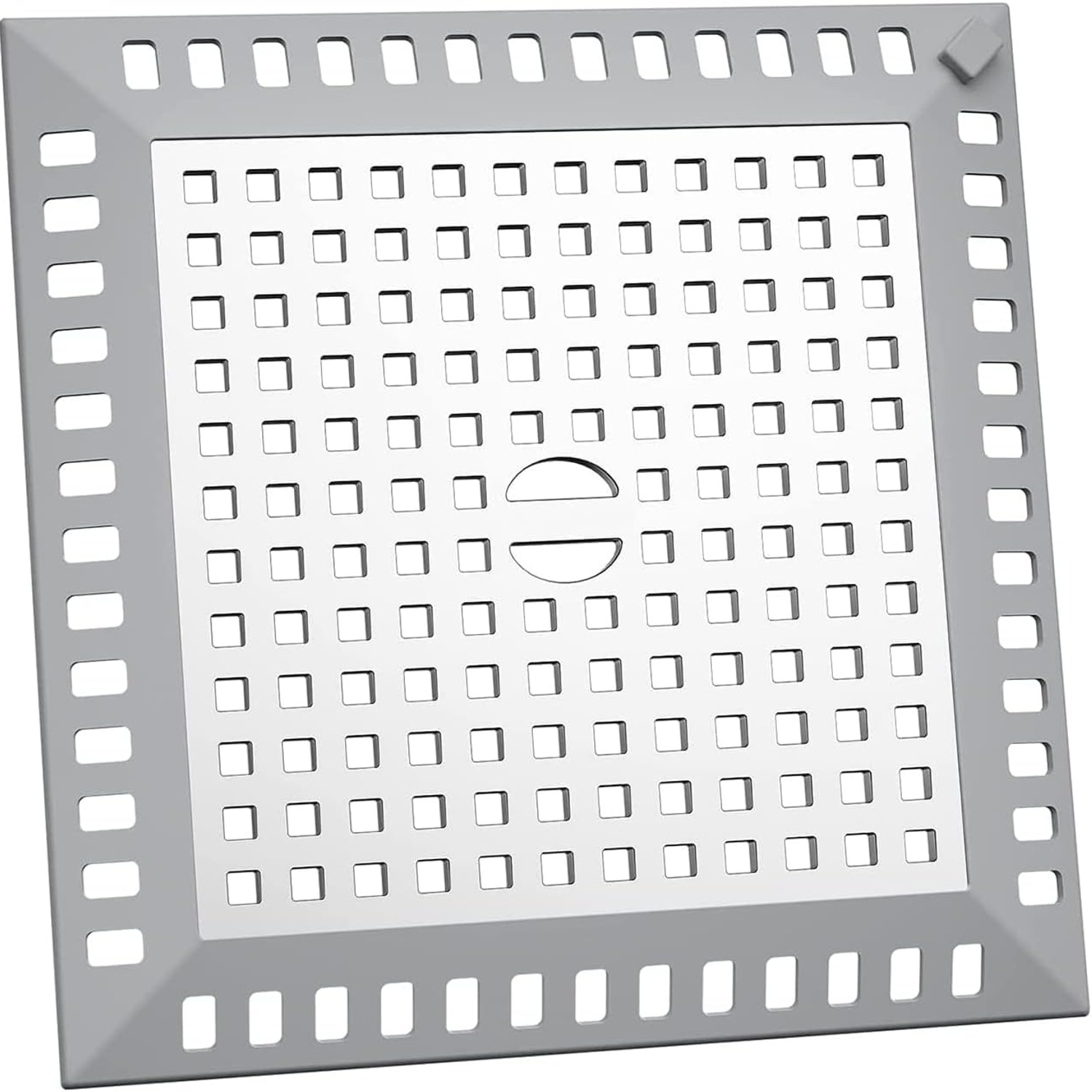 Square Shower Hair Strainer 12.5cm Stainless Steel Drain Cover
