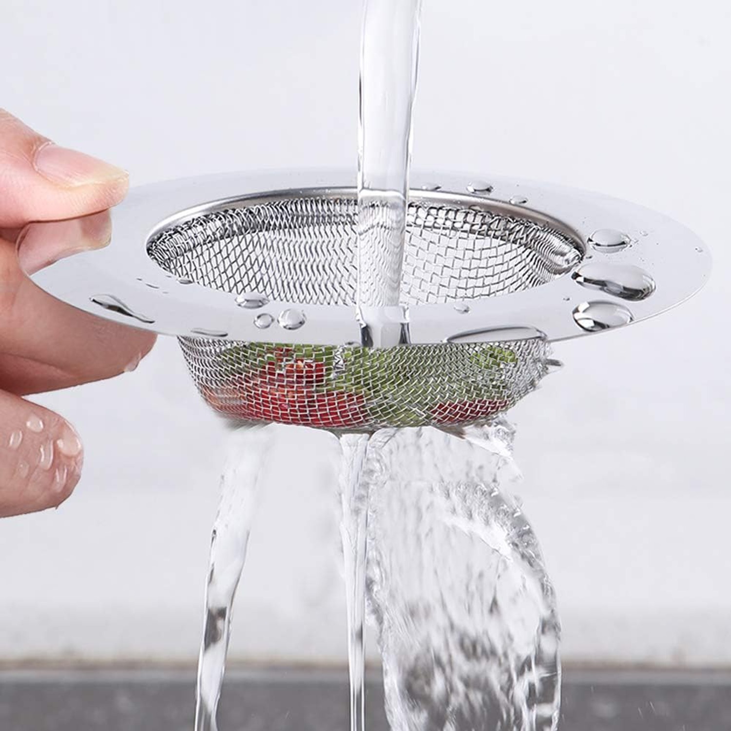 Stainless Steel Hair Strainer 75mm (2 Pack): image 3