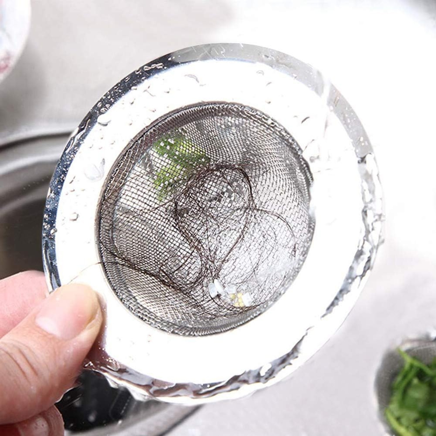 Stainless Steel Hair Strainer 75mm (2 Pack): image 4