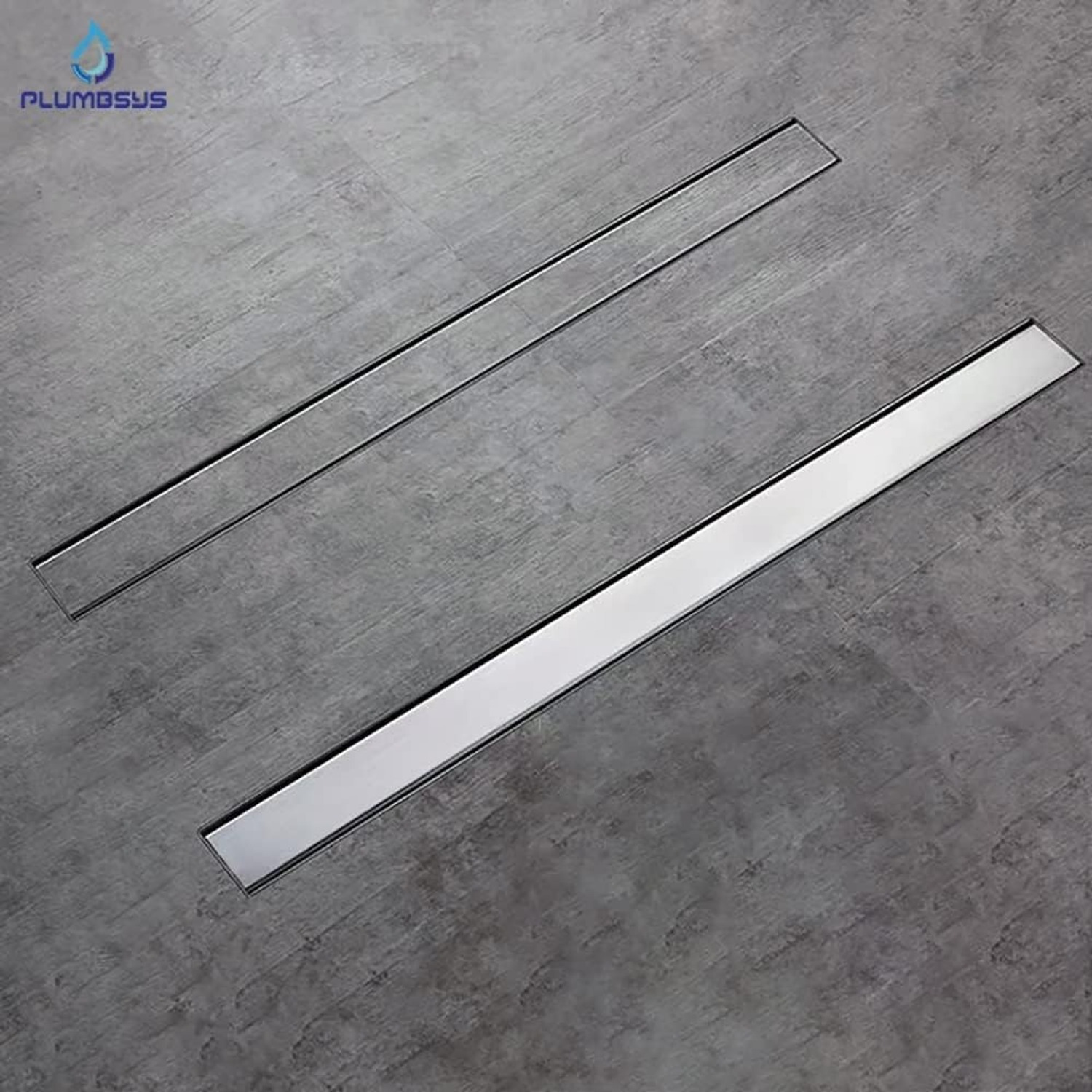 Plumbsys 50cm Two-Sided Tileable Linear Shower Drain