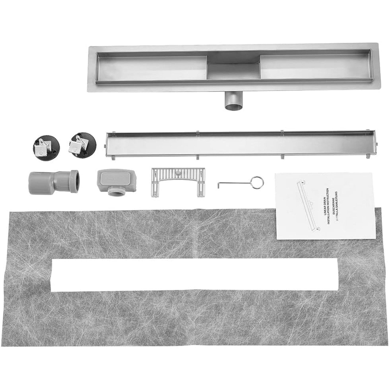Plumbsys 50cm Two-Sided Tileable Linear Shower Drain