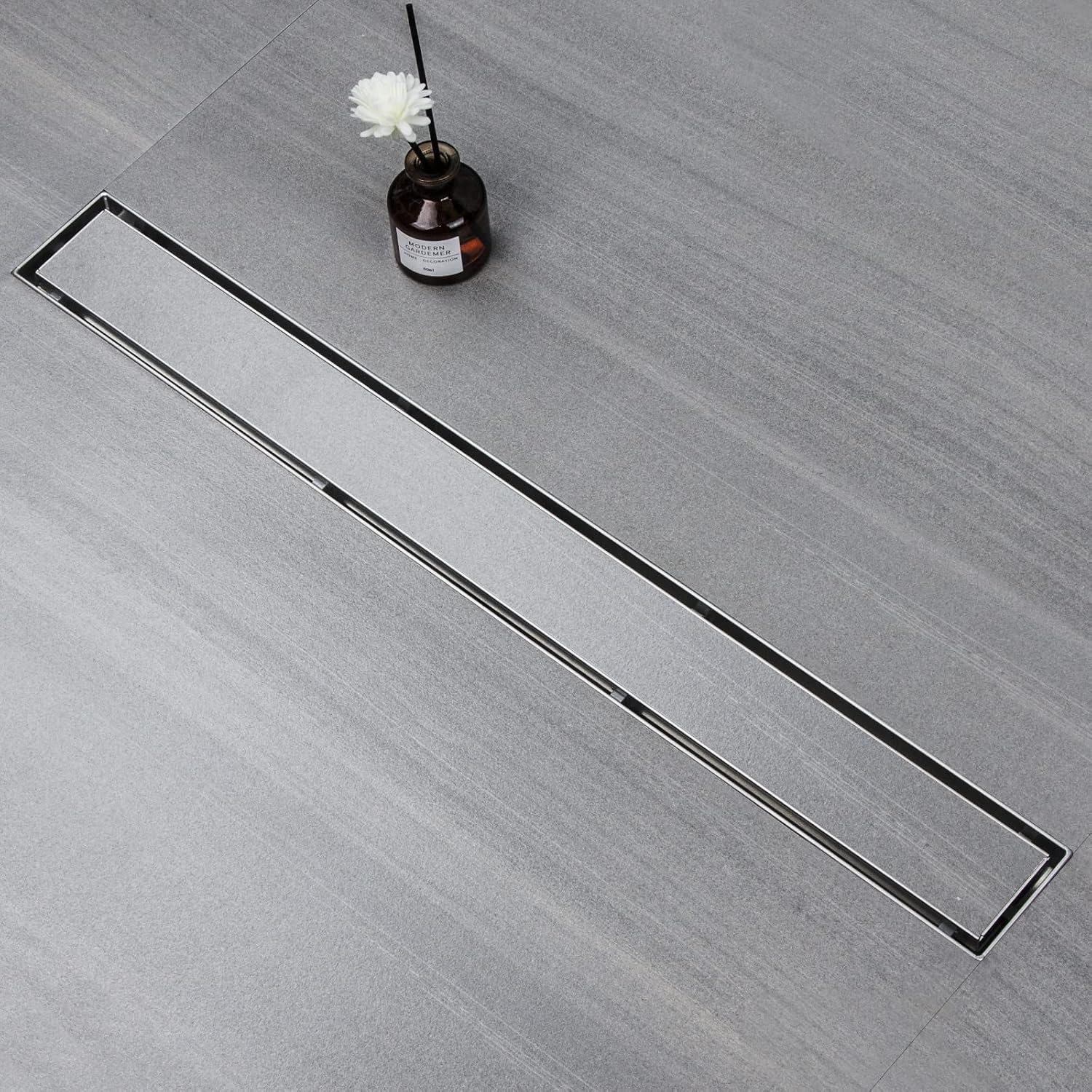 Tileable Shower Channel 70cm Stainless Steel Linear Drain: image 2