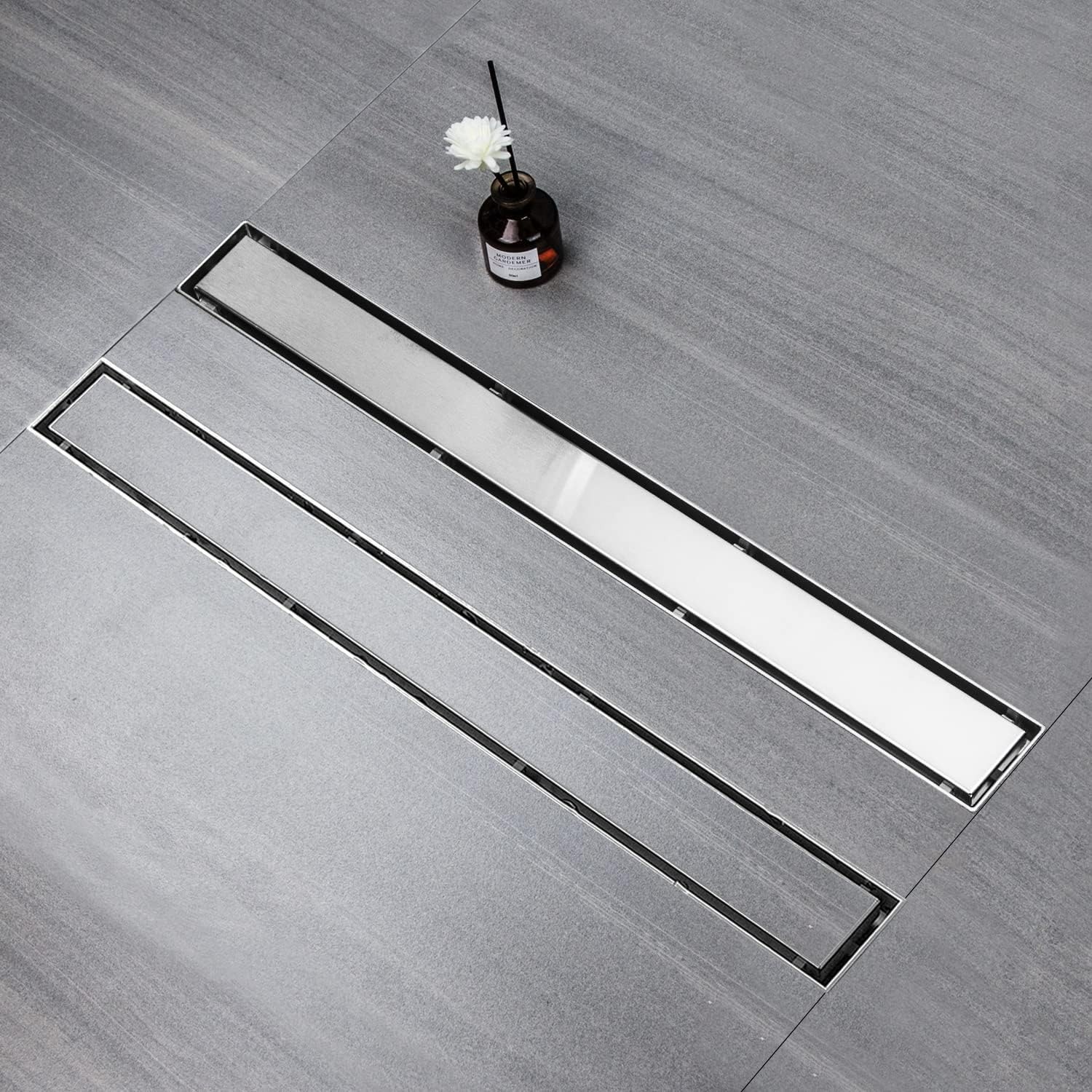 Tileable Shower Channel 70cm Stainless Steel Linear Drain: image 6