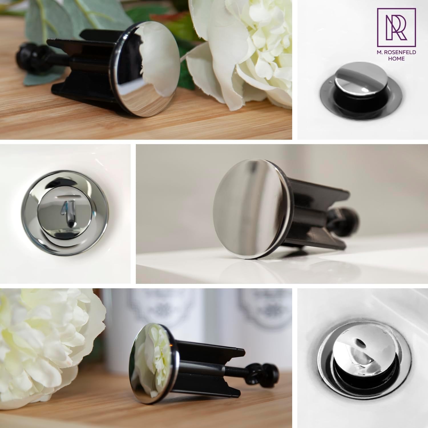 Brass Sink Plug 40mm with Chrome Finish