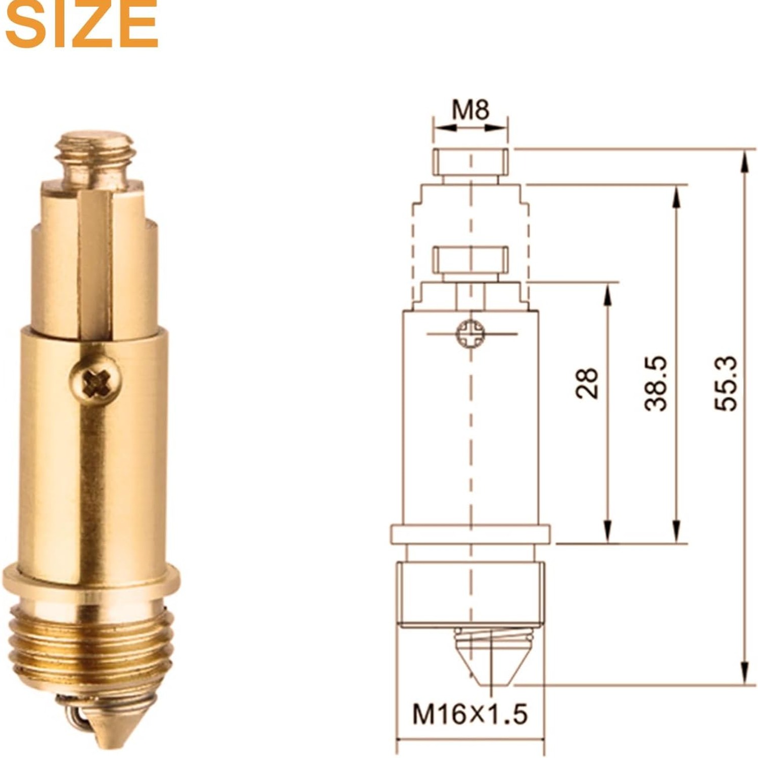 Click Clack Plug Bolt Replacement, 2 Pack Brass Pop Up Spring Bolts